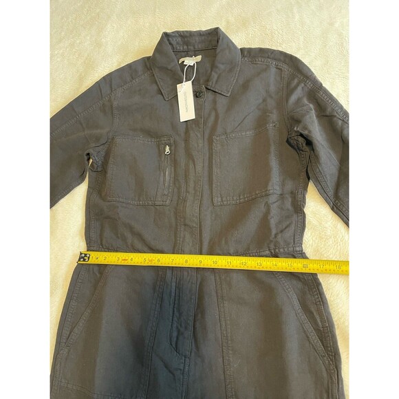 OuterKnown Station Jumpsuit Organic Cotton/Linen Blend Black Coverall sz S NWT - Picture 3 of 12